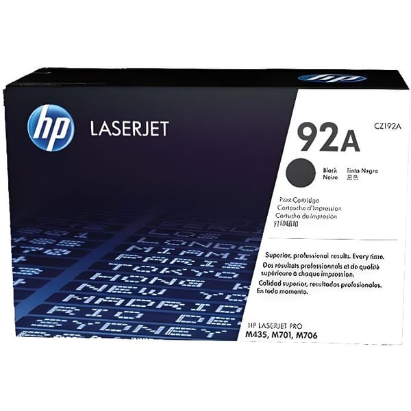 HP 92A original LaserJet-tonerkassett - Standardkapacitet 2 500 sidor - Paket med 1 - Svart