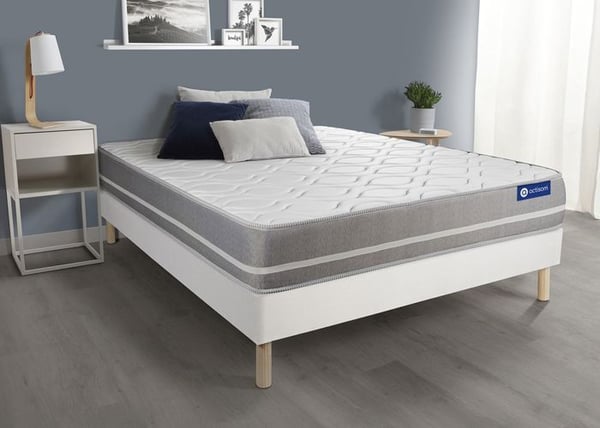 Sängset Madrass Sängbotten 180x220 cm - Actiflex Touch - Vit Sängbotten Kit