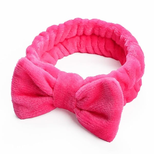 Bandeau Spa - AVIZAR - Mjuk i Fleece - Halkfri - Tvättbar - Hallonrosa