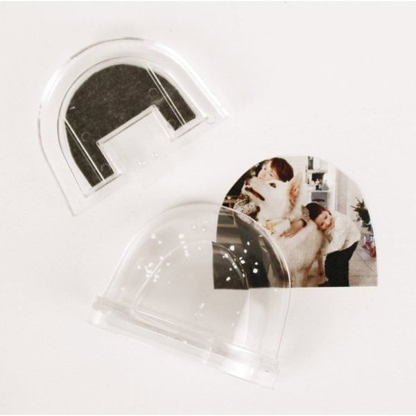 MégaCréa DIY - Magnetisk snöglob med fotohållare 5x6,5x2,6cm