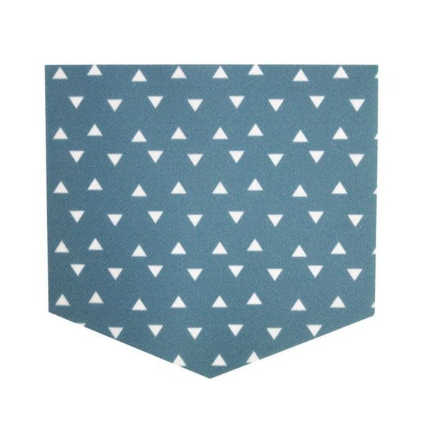 MégaCréa DIY - Blå termoficka 2-i-1 Triangel 9,5 x 10,5cm