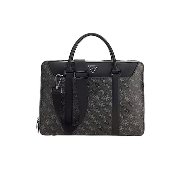Handväska - GUESS - Vezzola Eco - Svart - 27cm x 37cm x 5cm - Justerbar axelrem