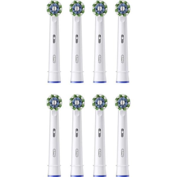 Tandborsthuvuden - ORAL-B - Pro Cross Action - 8 stycken - Vit - För vuxna