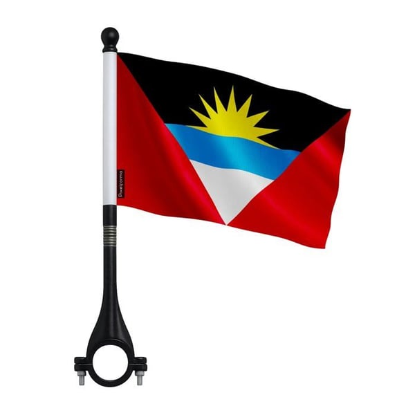 Antigua och Barbuda Cykelflagga i Polyester – 14 x 21 cm – Cykelflagga – 10 stycken