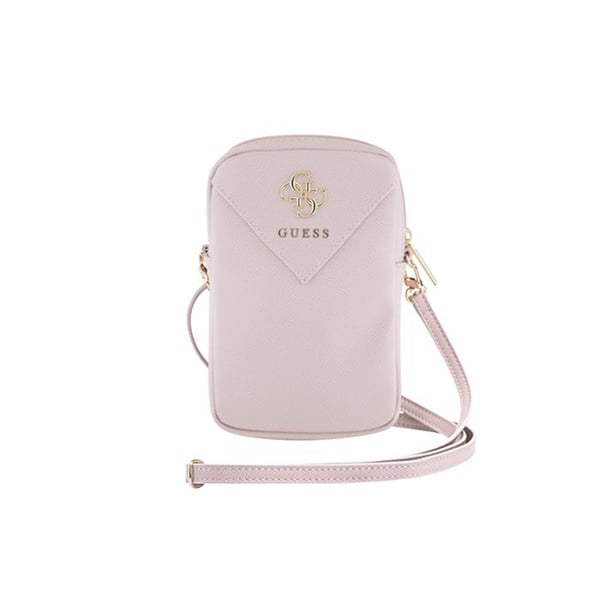 Mobilväska - Guess - Zip Triangle 4G - Rosa - Ekologiskt läder - Justerbar rem