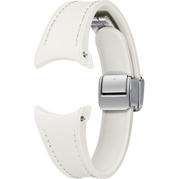 Armband - Samsung - Galaxy Watch4/5/6/7/FE - Syntetiskt läder - Kräm - Magnetisk lås