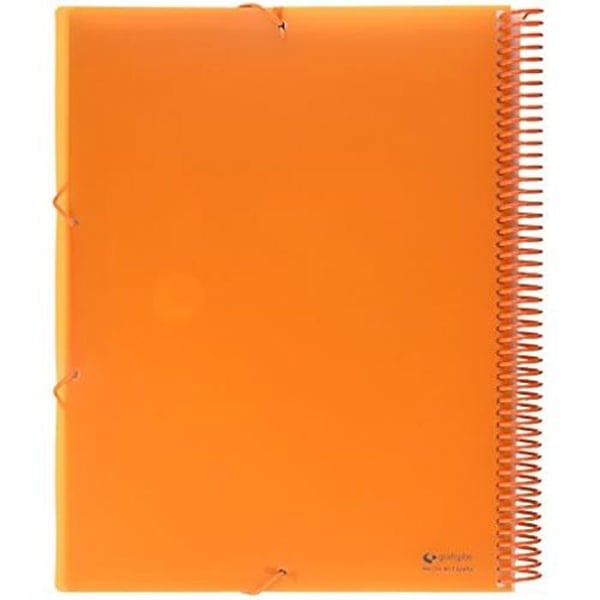 A4-fickor - GRAFOPLÁS - 39834052 - Omslag i polypropylen - 40 fickor - Färg orange