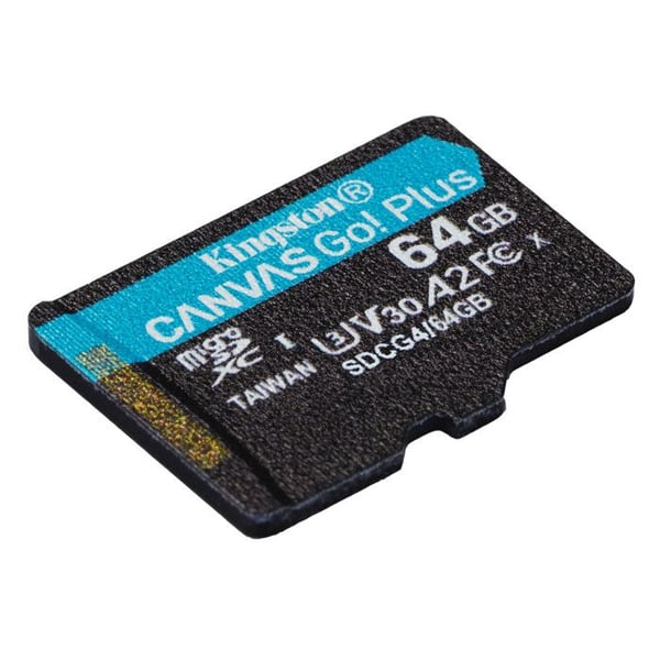 MicroSDXC hukommelseskort - KINGSTON - Canvas Go Plus - 64GB - 200MB/s - U3 V30 A2