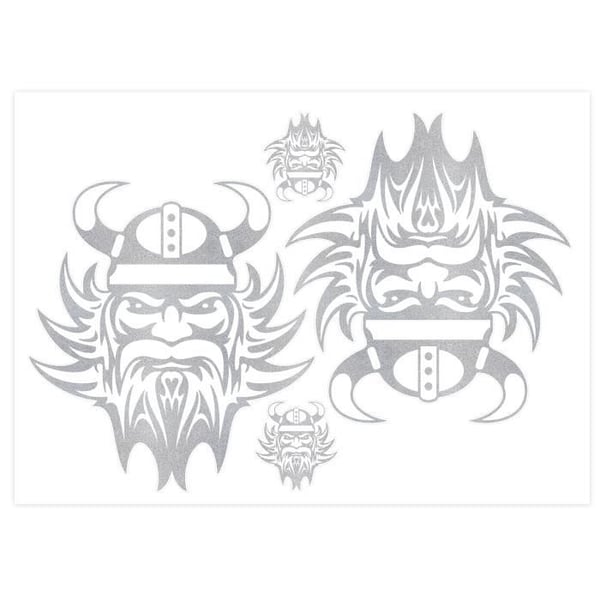 Autoklistermärke - Viking - Maxi - Silver - 50 x 35 cm - Förskuret i polyester