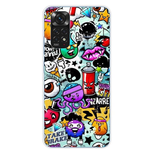 Siliconfodral - Kompatibel med Xiaomi Redmi Note 11 4G - graffitidesign 2