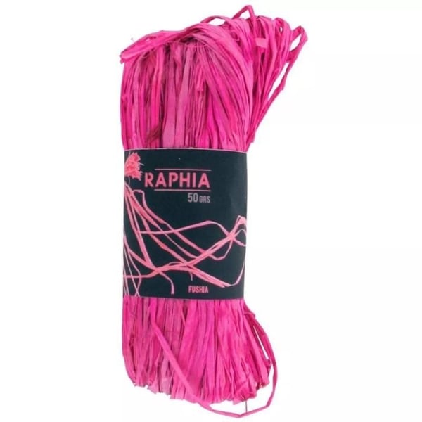 MégaCréa DIY - Vegetal Raffia Fuchsia 50 g