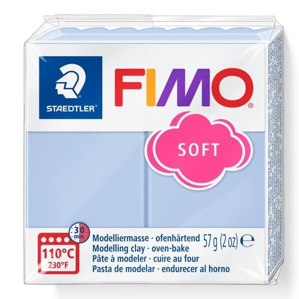 Modellermassa - STAEDTLER - FIMO SOFT - Blå - Perfekt för nybörjare - Mjuk och lätt att knåda