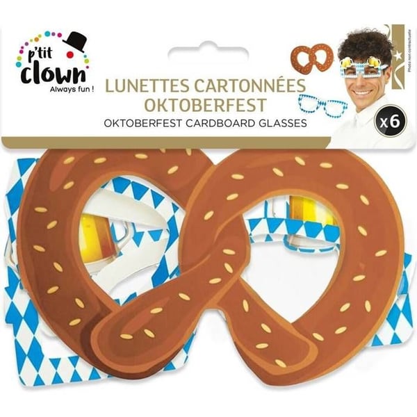 Pappersglasögon - LILLA CLOWN - Oktoberfest - Set om 6