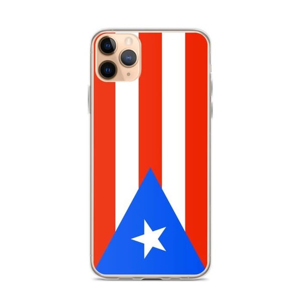 Telefonskal – Puerto Ricos flagga – Kompatibel med iPhone 11 Pro Max – Mjuk case – Slitstark och stötresistent - Silikon - Pixelforma