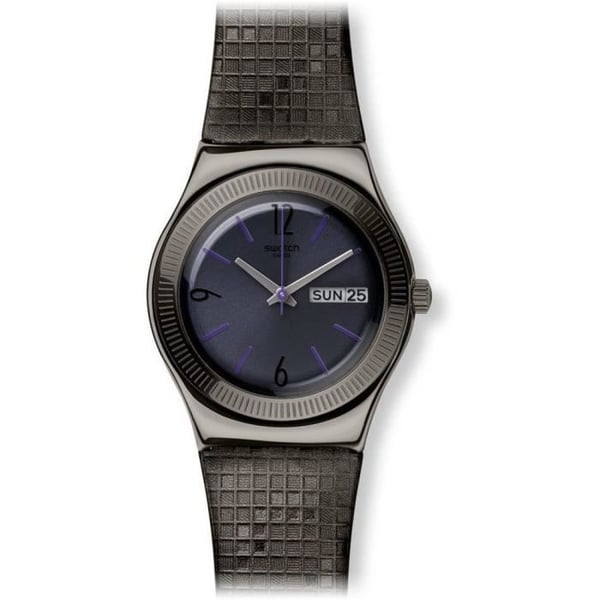 Klocka - Swatch - Irony Ylm700 - Svart Läder - Kvarn - Analog Visning