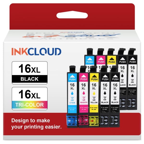 bläckpatron 16XL, för Epson 16 XL WF-2010 WF-2510 2520 2530 2540 2630 WF-2650 WF-2660 WF-2750 WF-2760 WF-2010W 4BK 2C 2M 2Y