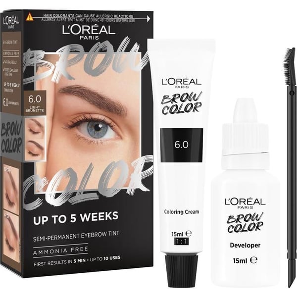 L'ORÉAL PARIS Färglinje ögonbryn 6.0 Ljusbrun semi-permanent