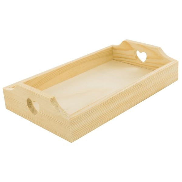 MégaCréa DIY - Träplatta med hjärtutskärning 22 x 13 x 3 cm