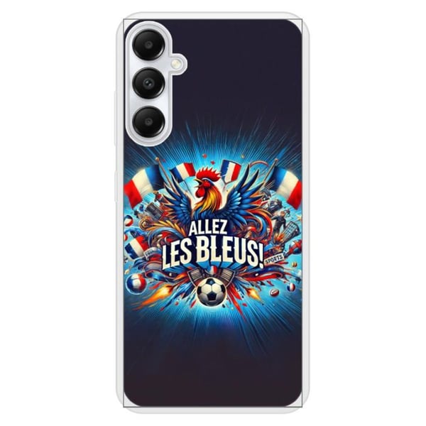 Siliconeförstärkt tryckt skal kompatibelt med Samsung Galaxy A05S Allez les bleus