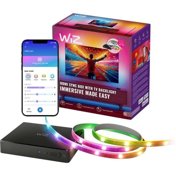 WiZ Sync box startpaket 55-65 EU 8720169078604 LED-bandset 240 V 260 cm 1 st(s)
