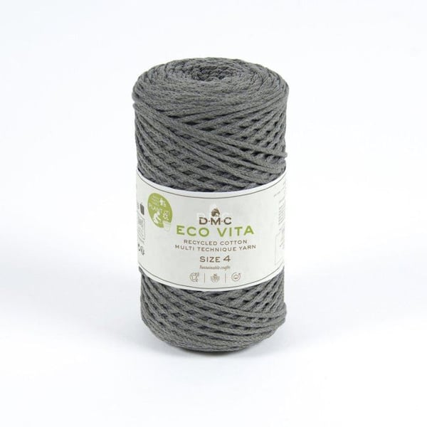 DMC - Återvunnen bomullstråd Eco Vita 4mm 250g Col. 12 grå