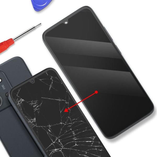 Ersättnings LCD Skärm för Redmi 15C 4G med Chassi Service Pack Xiaomi Svart