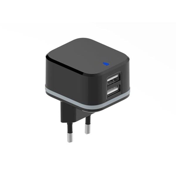 HQ-Power USB-laddare med 2 USB-portar, 5 V 3,4 A 17 W, idealisk för mobiltelefoner, smartphones och mer, detektering HQ-Power USB-laddare med 2 USB-portar, 5 V 3,4 A 17 W, idealisk för mobiltelefoner, smartphones och mer, detektering