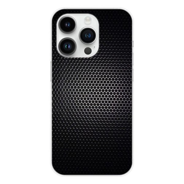 Tryckt silikonfodral som är kompatibelt med Apple iPhone 15 Pro Dark Metal