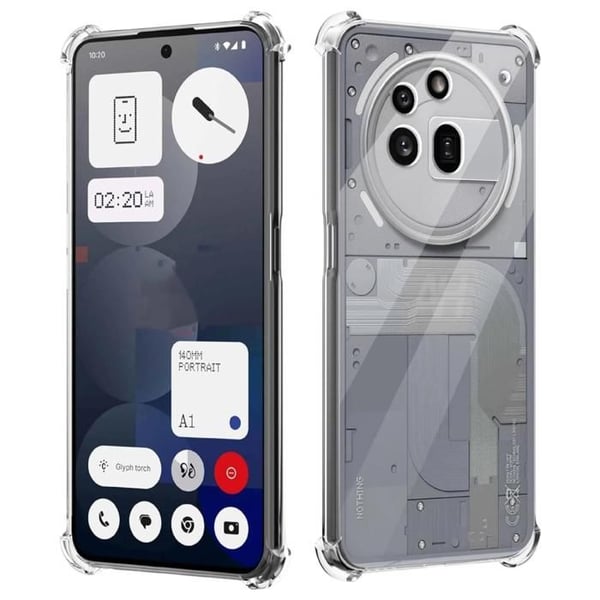 Skydd för Nothing Phone 3a Pro - Phonillico® - Stötsäker - Mjuk - Transparent - Plastik