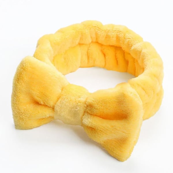 Bandeau Spa - AVIZAR - Gul - Mjuk Fleece - Halkfri - Tvättbar