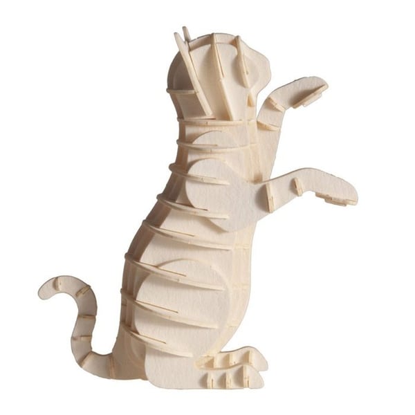 3D-pappermodell - FRIDOLIN - Vit katt - 9 x 9,5 x 4 cm - Laserskurna delar - Från 8 år 3D-pappermodell - FRIDOLIN - Vit katt - 9 x 9,5 x 4 cm - Laserskurna delar - Från 8 år