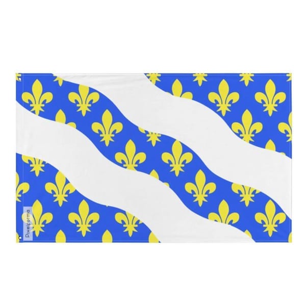 Yvelines Flagga – 120 x 180 cm – Resistenta Polyester – 2 Metallöglor – Inomhus / Utomhus – Pixelforma