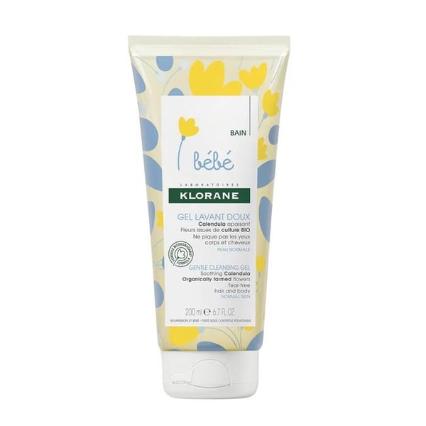Tvättgel - Klorane - Bebis - 200ml - Hypoallergenisk - Ringblomma - Mjuk