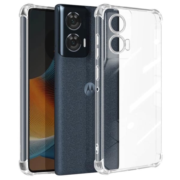 Stöttålig skal - Mayaxess - Motorola Edge 50 Fusion - Transparent - Silikongel - Lätt