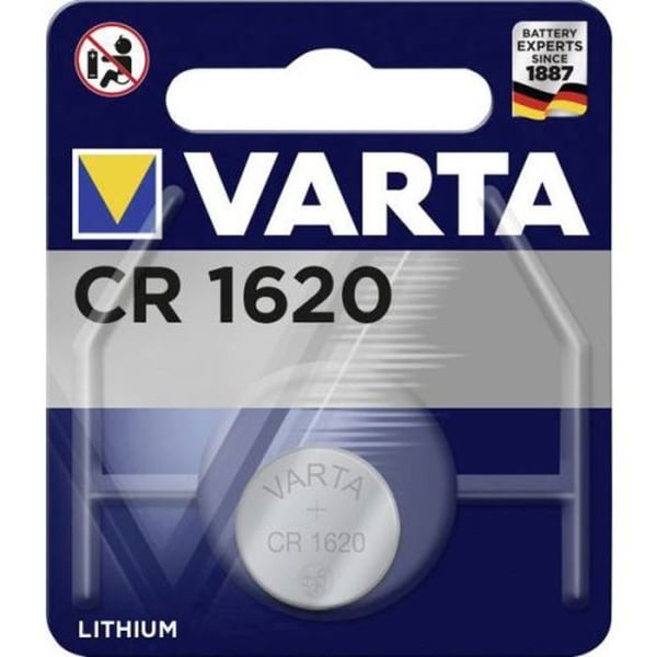 3V lithium knap batteri CR1620 - VARTA - 6620101401