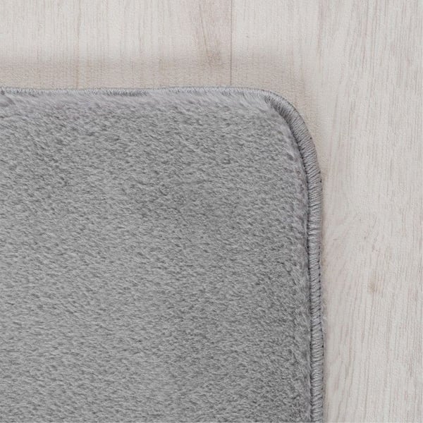 Ayyildiz Modern design matta Silver 160 cm rund Tvättbar med korta hår, halkfri och mjuk, modern för vardagsrum,