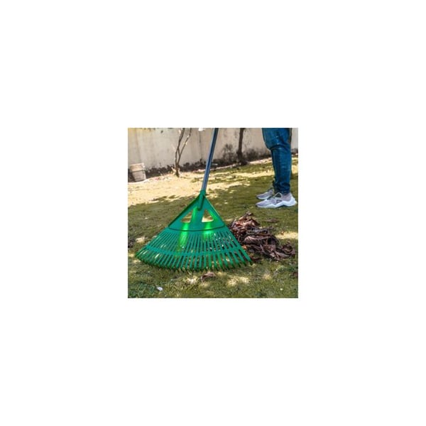 Suan lehtiharava XL 27 piikkiä metallivarsi 173 cm vihreä