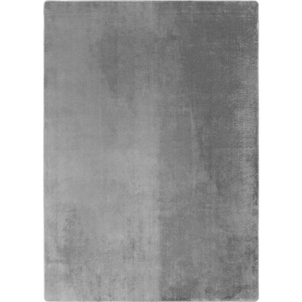 Ayyildiz Modern design matta Silver 160 cm rund Tvättbar med korta hår, halkfri och mjuk, modern för vardagsrum,