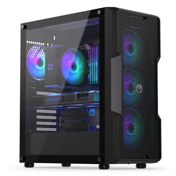 PC-chassi - Endorfy - Regnum 400 ARGB - Optimal kylning - Modern design - Svart färg