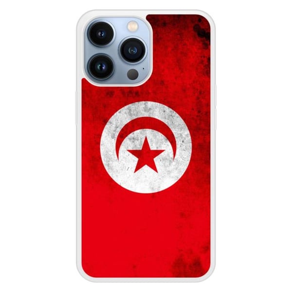 Siliconförstärkt tryckt skal kompatibelt med Apple iPhone 13 Pro Tunisien flagga