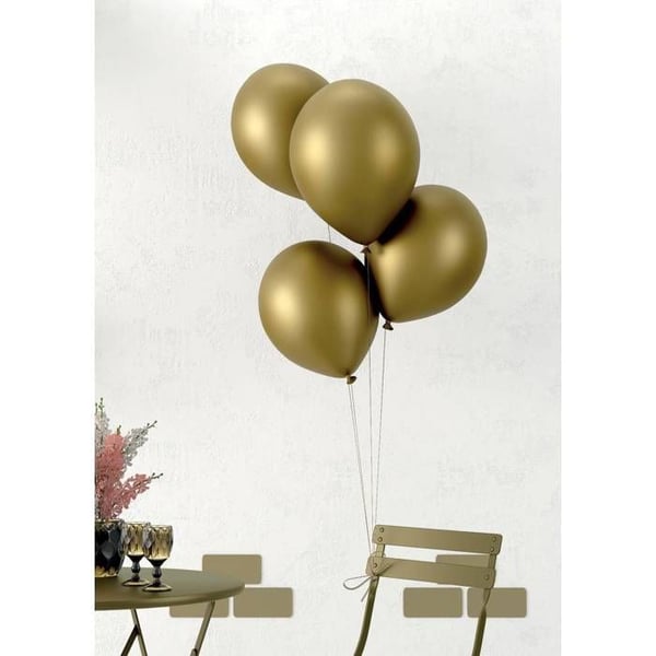 Kromballong - LITEN CLOWN - Ø 30 cm - 10-pack - Guld - Klassisk ballong