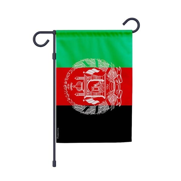 Flagga Trädgård Afghanistan – 32 x 47,5 cm – Hållbar Polyester – Vertikalt Format – Utomhus – Pixelforma