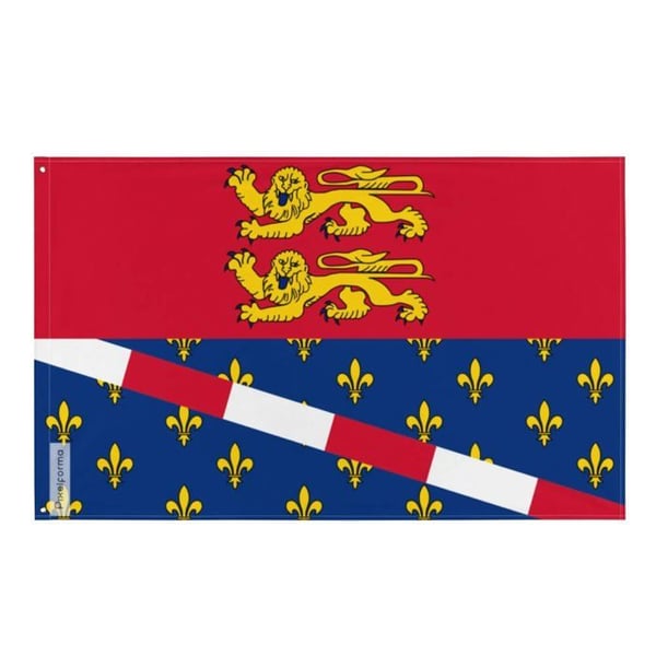 Flagga Eure – 96 x 144 cm – Motståndskraftig polyester – 2 metallöglor – Inomhus / Utomhus – Pixelforma