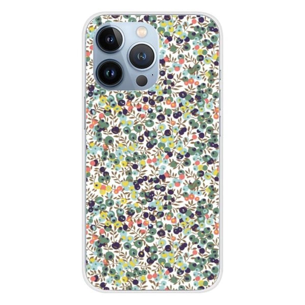 Silicone-fodral - Kompatibel med Apple iPhone 13 Pro - design liberty wiltshire grön