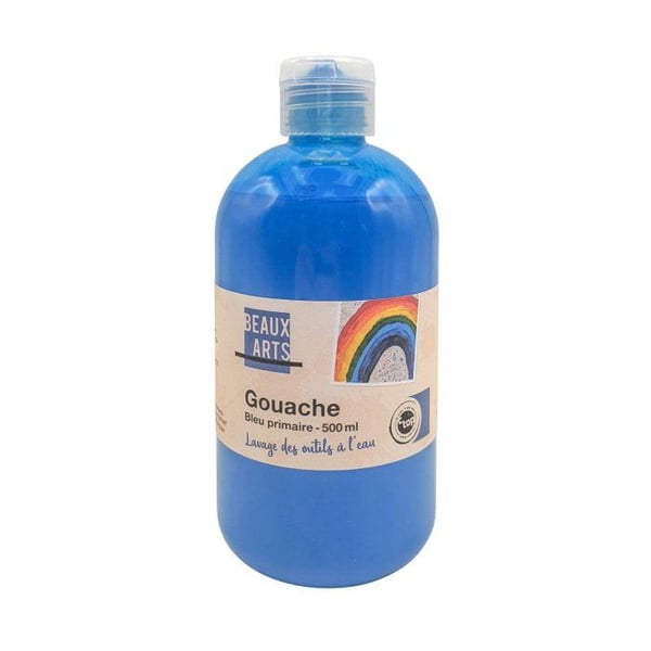 MégaCréa DIY - Gouache tillverkad i Frankrike Blå primär 500 ml