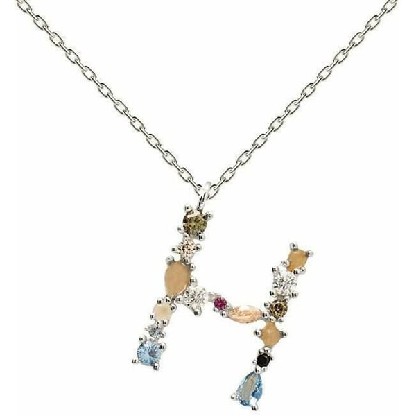 Collier - PDPAOLA - Bokstav H - Silver 925 - Zirkoner - Kvinna
