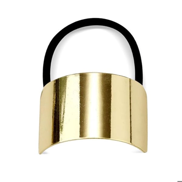 Hårsnodd - AVIZAR - Skulpterad Rektangulär - Guld - Svart - Elegant