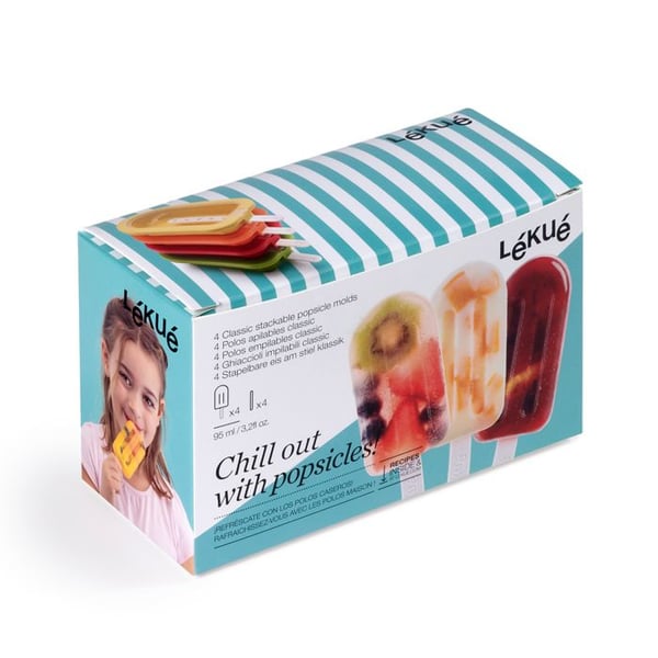 Isforme - Assorterede - Stort model - Opvaskemaskinevenlige - Sæt af 4 - Originale