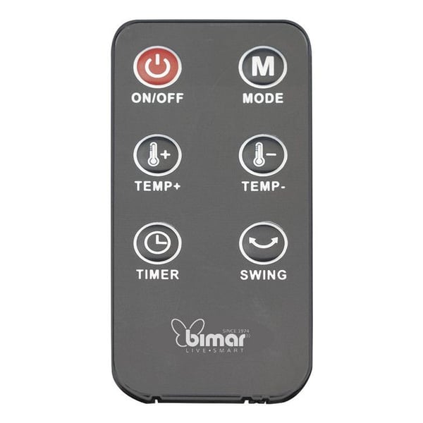 Elvärmare - Bimar HP130 - 2000 W - Glaskeramisk - Svart