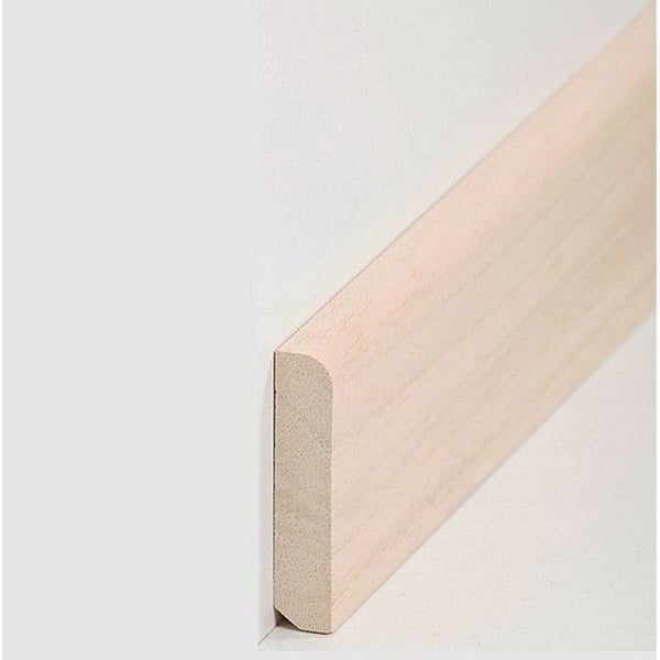 PROVISTON Massiv träsockel 13 x 58 x 2400 mm Abachi att limma, skruva &amp; spik 24 meter | 10 stycken